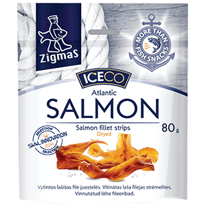 Dried salmon fillet strips