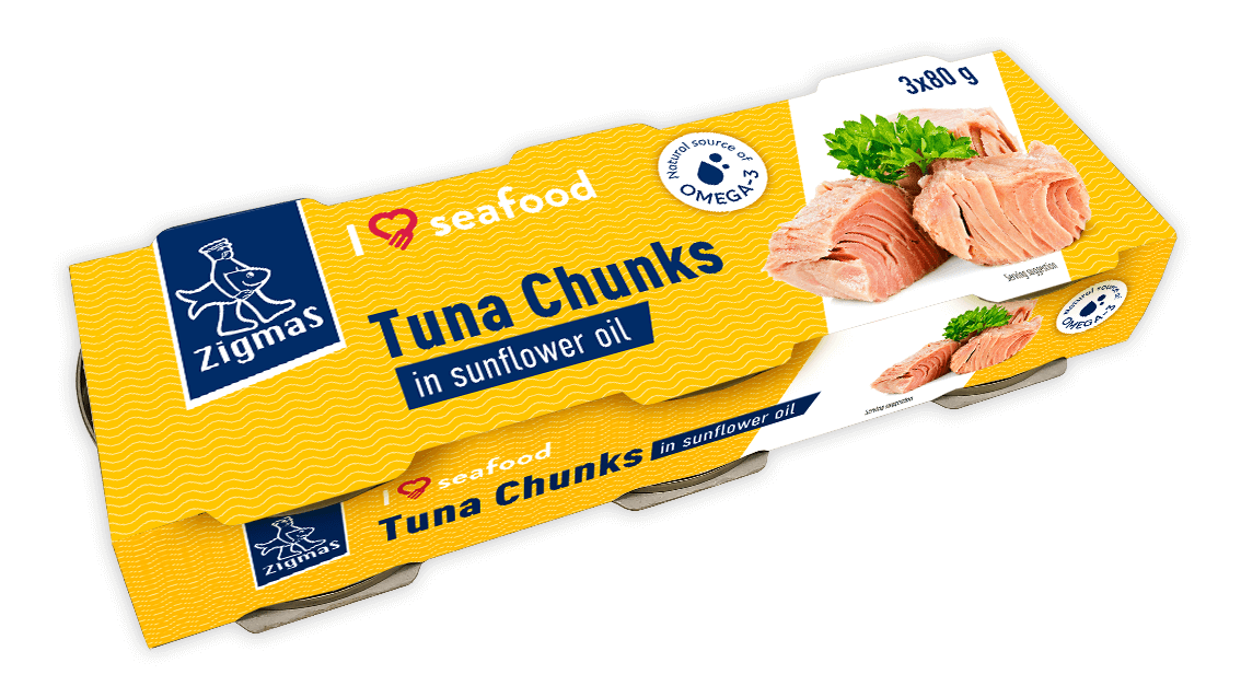 Tuna chunks in sunflower oil